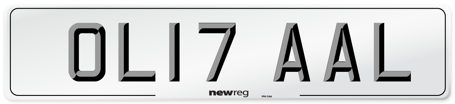 OL17 AAL Number Plate from New Reg